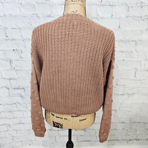 Moon and Madison sweater top Sz S mauve long sleeve scoop neck A24 - Picture 3 of 3